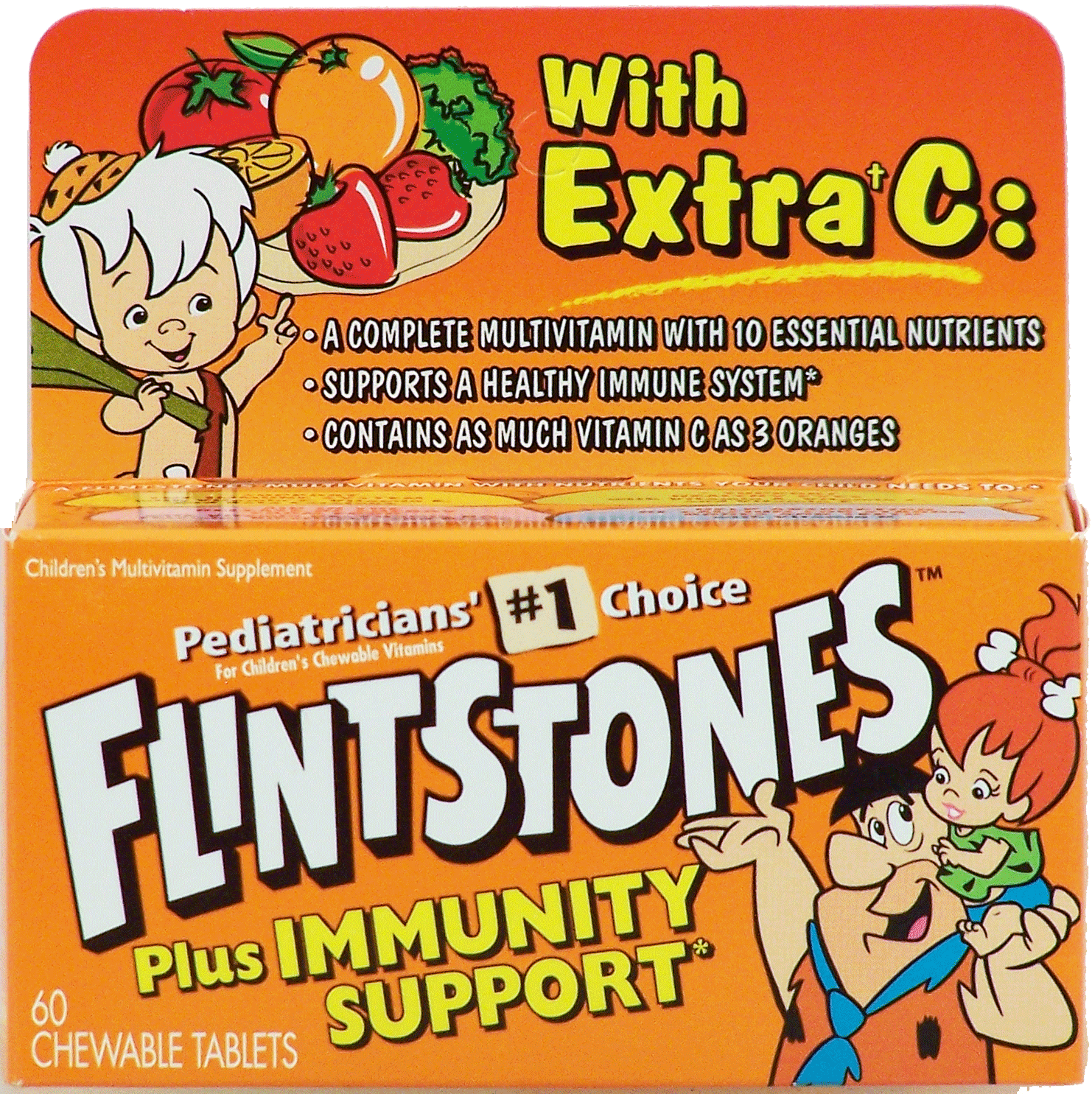 Flintstones&nbsp;&nbsp;children's chewable vitamin with extra c, tablets Full-Size Picture